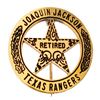 Joaquin Jackson's Gold Texas Ranger Retired Badge