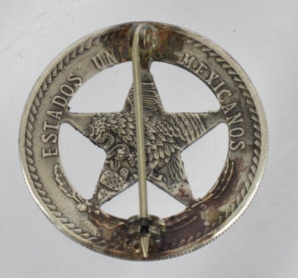 Distintivo A Stella Texas Ranger – Ottone, Modello Circolare Per Polizia O Vecchio West - Foto 1