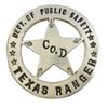 Texas Ranger Co. D Badge Marked Simmang