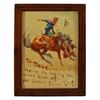 Image 1 : Olaf Wieghorst "Cowboy On Bucking Bronco" Oil