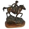 Image 1 : R. Scriver "1861 Mail Pony Express" Signed Bronze