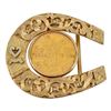 Image 1 : 14kt Gold 50 Pesos Coin & Diamond Belt Buckle