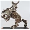 Image 3 : Diamond Encrusted Silver Bronc Rider Statue