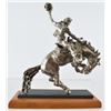 Image 9 : Diamond Encrusted Silver Bronc Rider Statue