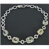 Image 1 : 18kt White Gold Quart & Diamond Necklace