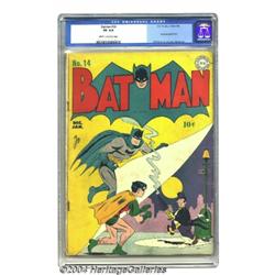 Batman #14 (DC, 1943) CGC VG 4.0 Off-white to w