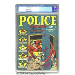 Police Comics #6 (Quality, 1942) CGC VF 8.0 Off