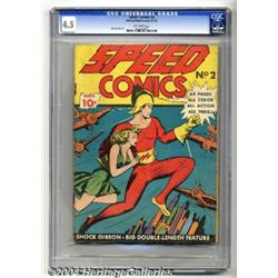 Speed Comics #2 (Harvey, 1939) CGC VG+ 4.5 Off-