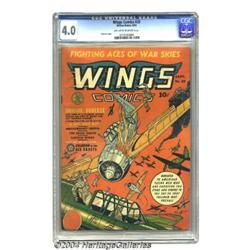 Wings Comics #25 (Fiction House, 1942) CGC VG 4