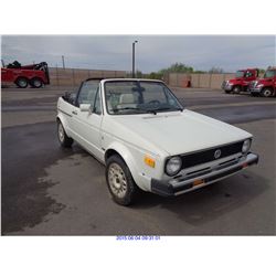 1987 - VOLKSWAGEN CABRIOLET