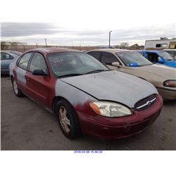 2002 - FORD TAURUS//SALVAGE TITLE