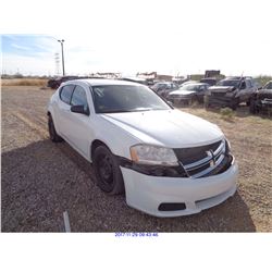 2012 - DODGE AVENGER // SALVAGE TITLE