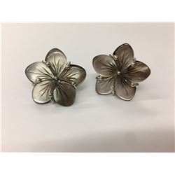 Black Shell .925 Sterling Silver Earring