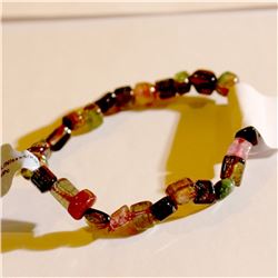 5-6 M.M. Plain Tube Multi Tourmaline C4L/Nlsxss/Kg Bracelets