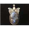 Image 1 : Labradorite Inlay Oval Shape W/Butterfly Ss
