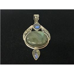 Labradorite Oval Shape W/Other Stones Ss