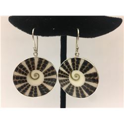 Sterling Silver W/ Resin Round Earring
