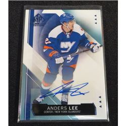15-16 SP Game Used Autographs Blue #56 Anders Lee