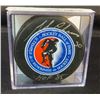 Image 1 : Gerry Cheevers Signed Hockey Puck With Acrylic