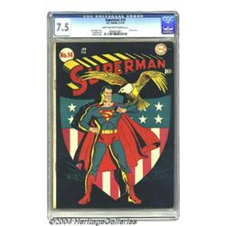 Superman #14 (DC, 1942) CGC VF- 7.5 Light tan t