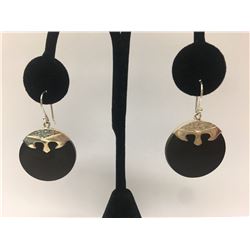 Sterling Silver W/ Wood Earring