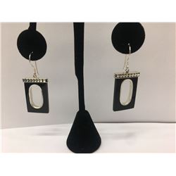 Sterling Silver W/ Wood Earring