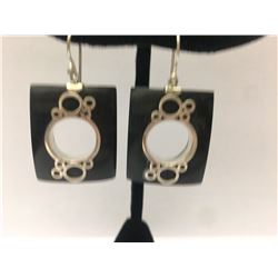 Sterling Silver W/ Wood Earring