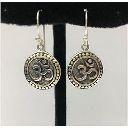 OM Sterling Silver Earring