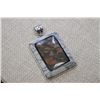 Image 2 : 32X47 M.M. Plain Rectangle Rainbow Zebra Stone #120 Inlay Frame Pendant Pendants