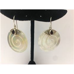 Sterling Silver W/ Mop Earring