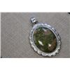 Image 2 : 43X66 M.M. Inlay Frame Magnetic Clasp-Oval UnakitePendants