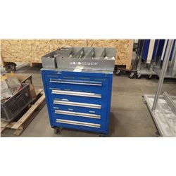 Heavey Duty 5 Drawer Work Cabinet on Wheels with all Tooling And Parts