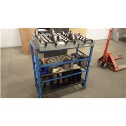 Heavey Duty Work Cart On Casters with With All Tooling And Parts As Pictured