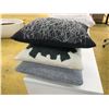 Image 1 : 3 Accent Pillows: 20X20 Gray White Knit by Ugg, White w/Applique, Dark Gray Rectangular JUST ADDED