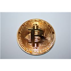 Bitcoin Commemorative Round Collectors Coin 24K gold-plated