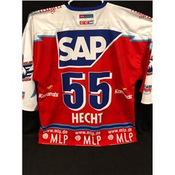 JOHAN HECHT 2004 Adler Mannheim AUTOGRAPHED HOCKEY JERSEY (SIGNED BY 15 NHL PLAYERS)