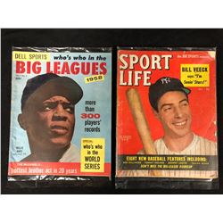 VINTAGE BIG LEAGUES & SPORT LIFE MAGAZINE LOT