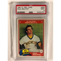 1981 O-PEE-CHEE #300 PAUL MOLITOR (MINT 9) PSA