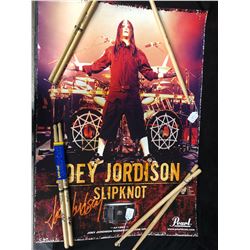 JOEY JORDISON MUSIC POSTER & VARIOUS DRUM STICKS LOT