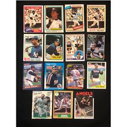 REGGIE JACKSON BASEBALL TRADING CARDS LOT