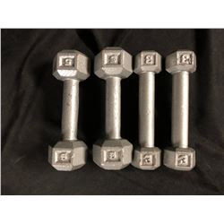 CAST IRON HEX DUMBBELL LOT