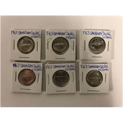1967 CANADIAN SILVER TEN CENTS LOT