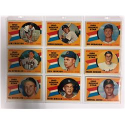 1960 SPORT MAGAZINE ROOKIE STARS BASEBALL CARD LOT