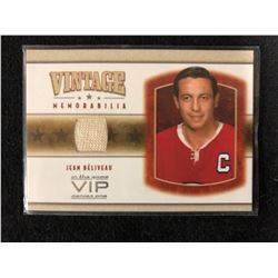 IN THE GAME SERIES ONE VINTAGE MEMORABILIA JEAN BELIVEAU HOCKEY CARD