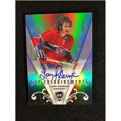 LIMITED EDITION LARRY ROBINSON AUTOGRAPHED CUP ENSHRINEMENTS HOCKEY CARD (24/50)