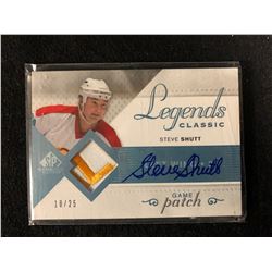 LIMITED EDITION STEVE SHUTT LEGENDS CLASSIC GAME PATCH HOCKEY CARD (18/25)