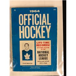 1964 OFFICIAL HOCKEY BOOK (FRANK MAHOVLICH COVER)