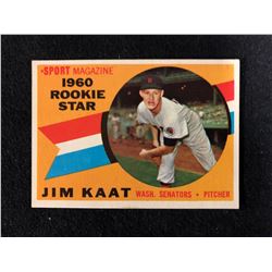 1960 SPORT MAGAZINE ROOKIE STAR JIM KAAT BASEBALL CARD