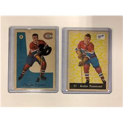 1950'S PARKHURST HOCKEY CARD LOT (PROVOST, PRONOVOST)