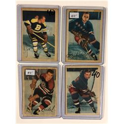 1953-54 PARKHURST HOCKEY CARD LOT (KLUKAY, MICKOSKI, ZEIDEL, KULLMAN)